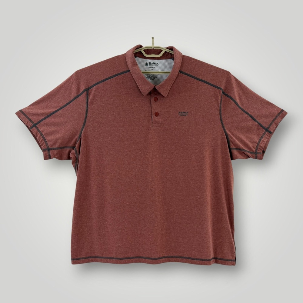Alaskan Hardgear Polo Shirt Mens 3XL Red Vented Performance Outdoor Golf